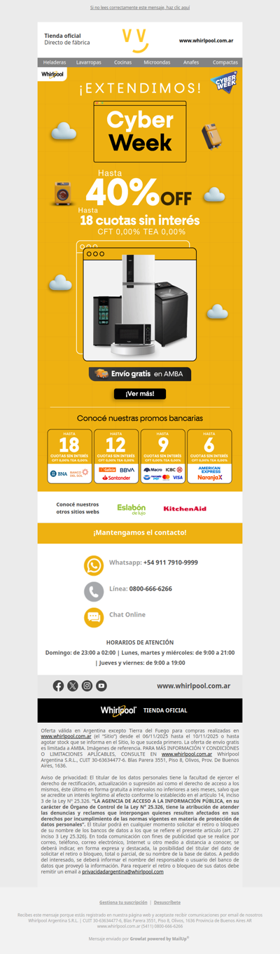 EXTENDIMOS | CYBER WEEK hasta 40% OFF