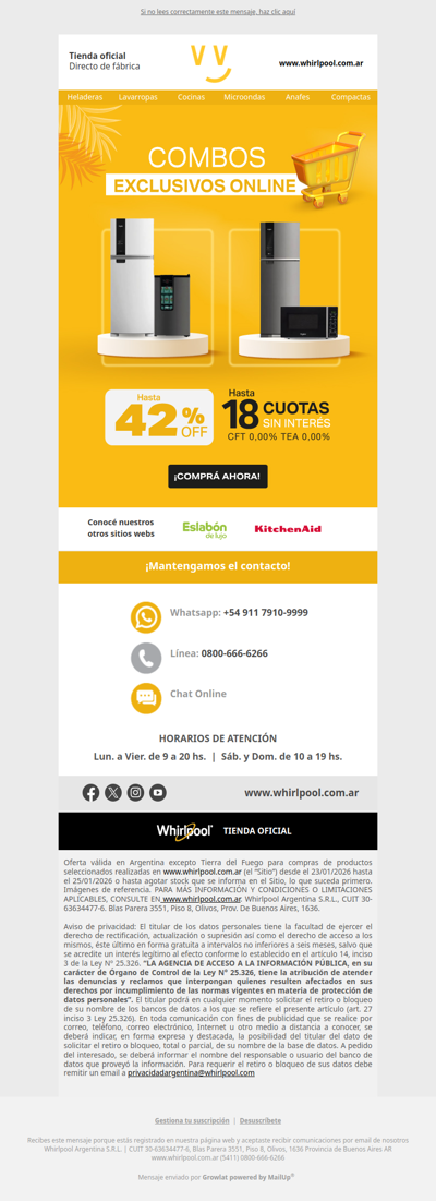 COMBOS EXCLUSIVOS ONLINE 💣 hasta 42% OFF