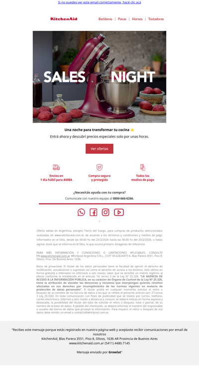 Solo hasta el amanecer: Sales Night KitchenAid 🌃