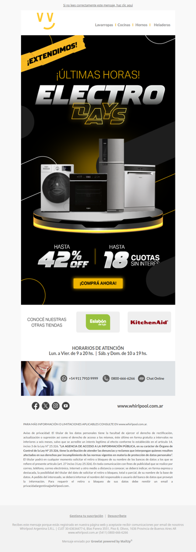 🚨HOY TERMINA Electro Days 🚨 Hasta 42% OFF