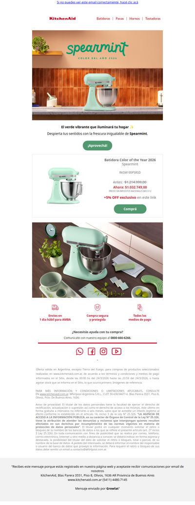 Color del año con descuento exclusivo 💚