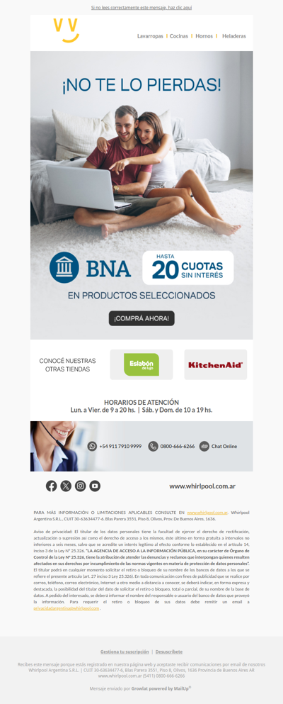 HASTA 20 CUOTAS SIN INTERÉS con BANCO NACIÓN
