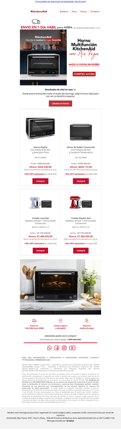 15% OFF en Hornos para tus mejores masas 🥐