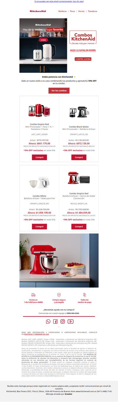 ¡Llevate el combo completo con 15% OFF! 🎁