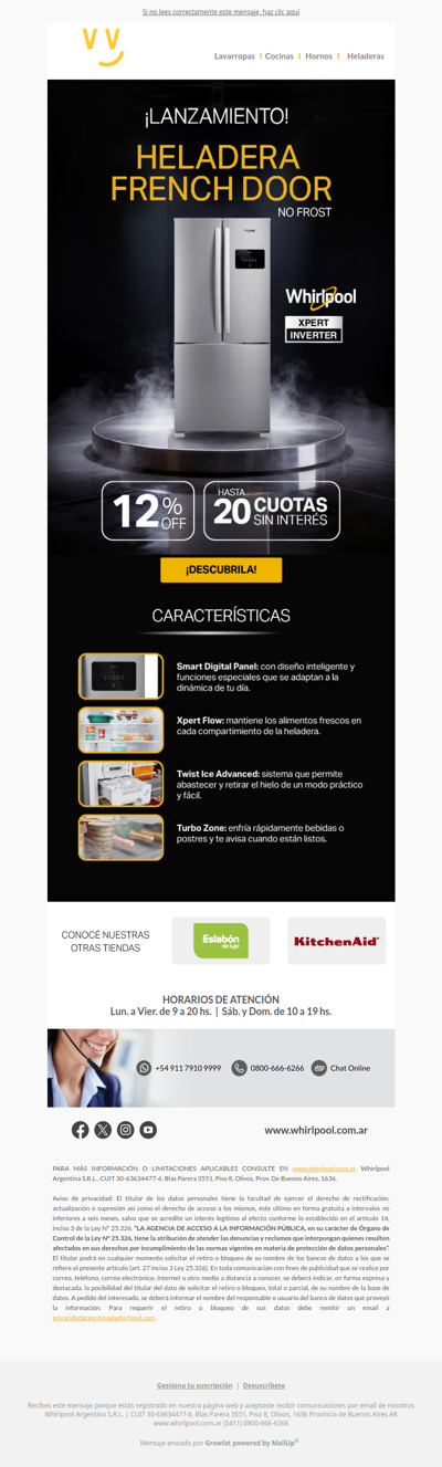 Lanzamiento ✨ Heladera French Door