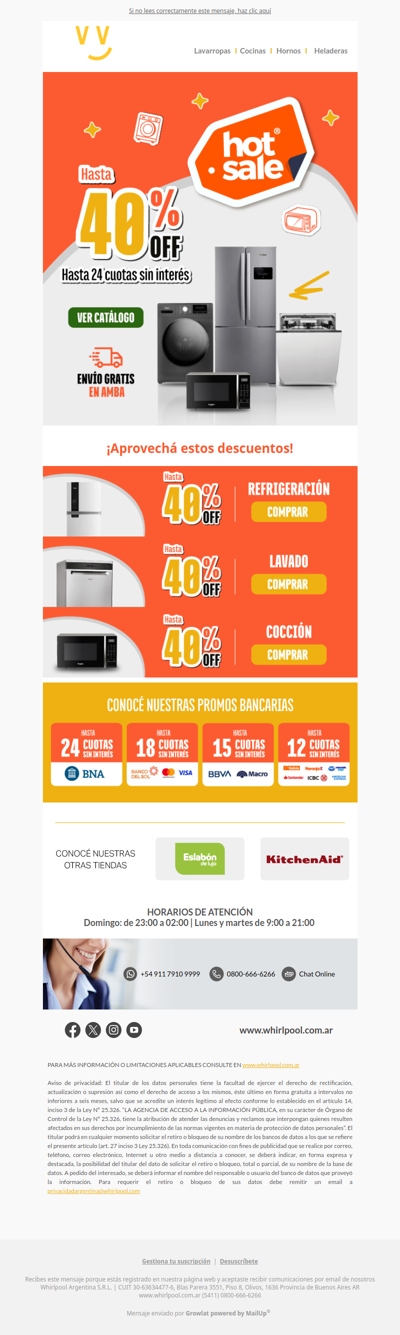 Disfrutá HOT SALE 🔥 Hasta 40% OFF