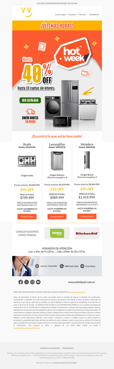 ¡Últimas ⏰ de HOT WEEK! Aprovechá hasta 40% OFF