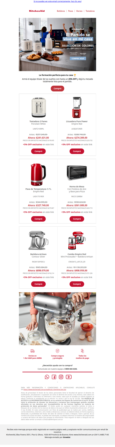 Completá el equipo de tu cocina: hasta 25% OFF 🏃‍♂️‍➡️