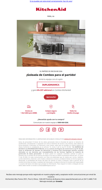 ¡Golazo de KitchenAid!