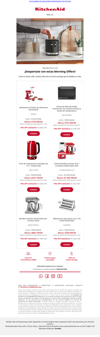 ☀️ Morning Offers: descuentos hasta el mediodia