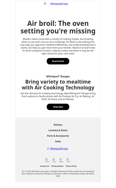 Not sure when to air broil?