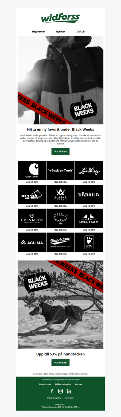 Våra bästäljande varumärken under Black Weeks