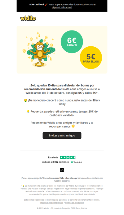 ¡No te pierdas el aumento en tu bonus por recomendación!