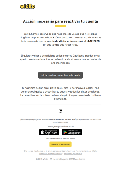 👋 Acción necesaria para reactivar tu cuenta
