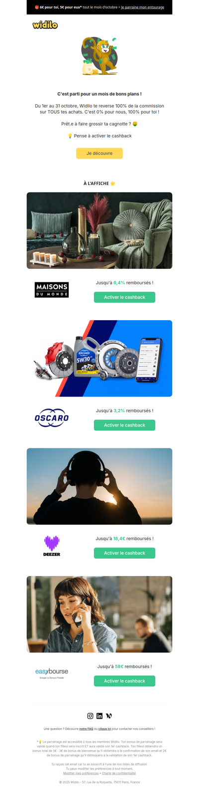 100% cashback 🧨 : top départ !