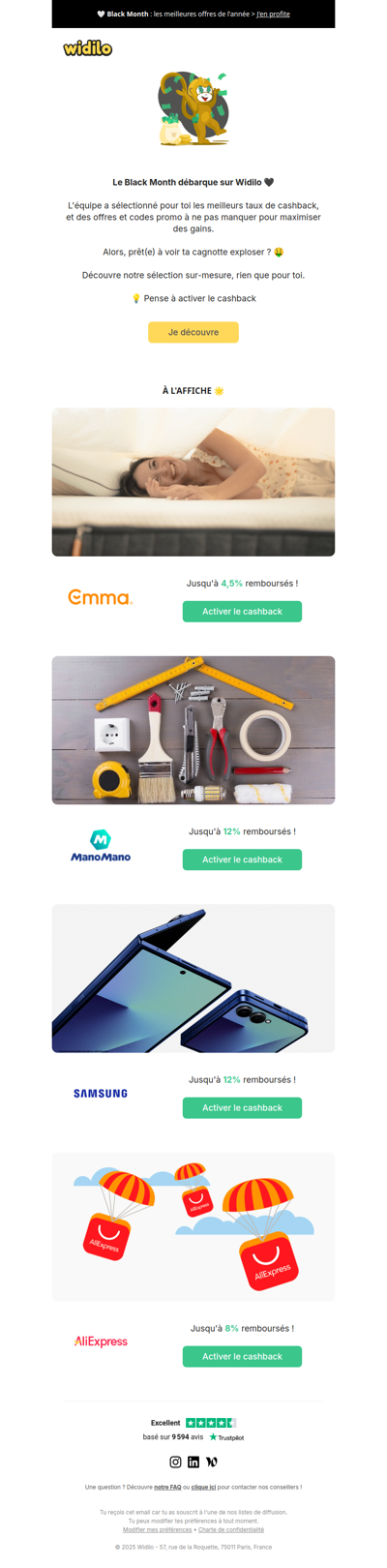 Black Month : top départ !