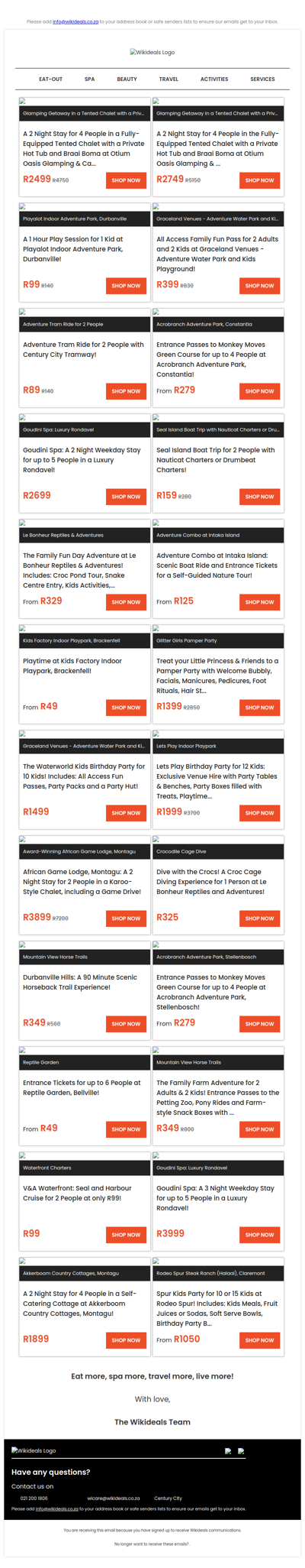 Glamping Getaway with a Private Hot Tub at Otium Oasis Glamping & Camping, Overberg | Playtime at Playalot Indoor Adventure Park