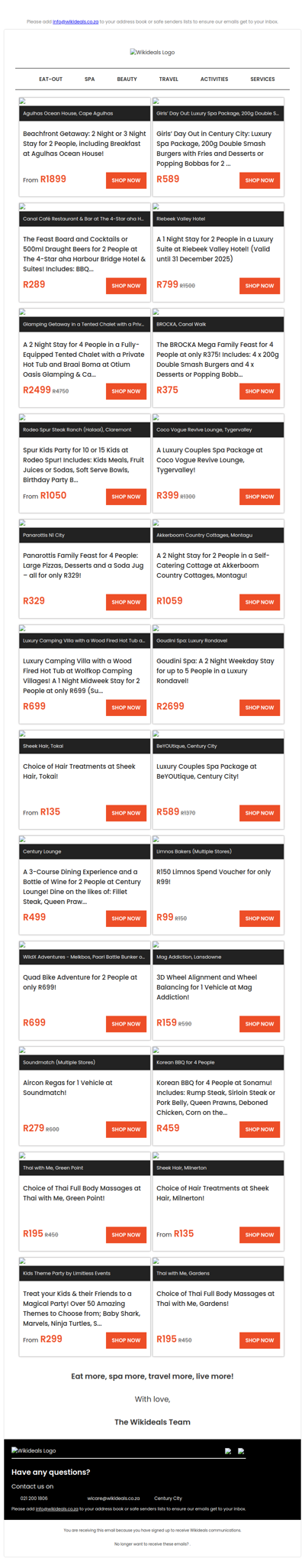 Beachfront Getaway for 2 at Agulhas Ocean House | Girls Day Out: Luxury Spa Package with 200g Double Smash Burgers and Desserts