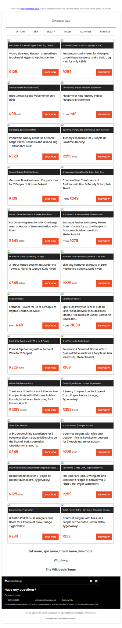 Headlines, Brackenfell Hyper: Wash, Blow & Flat Iron | Tygervalley: 1kg BBQ Pork Ribs, 12 Winglets and Beers at Schwarma and Pizza Café