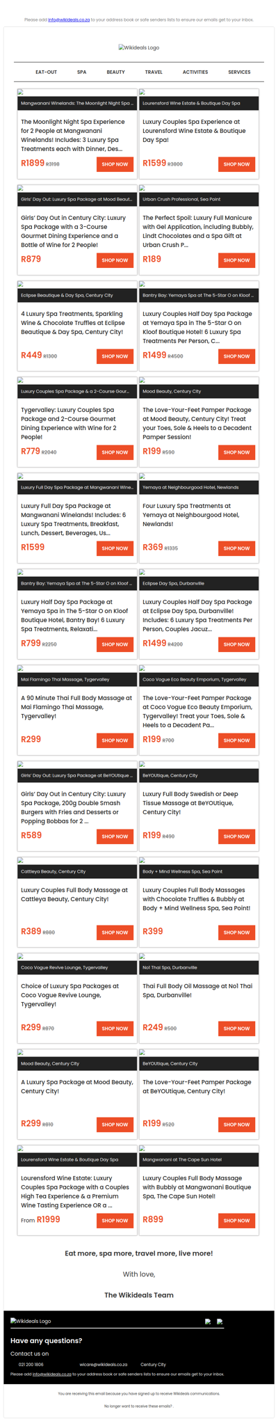 Spa Luxury: Mangwanani African Spa | Wellness in the Winelands | Mood Beauty | Yemaya Day Spa | Eclipse Day Spa | Coco Vogue Beauty Bar