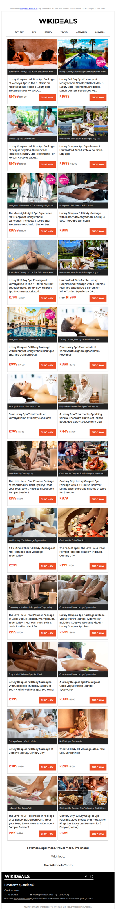 Spa Luxury: Mangwanani Africa Spa | Yemaya Spa | Wellness in the Winelands | Eclipse Day Spa | Coco Vogue Beauty Bar | Daisy Thai Spa | Mood Beauty