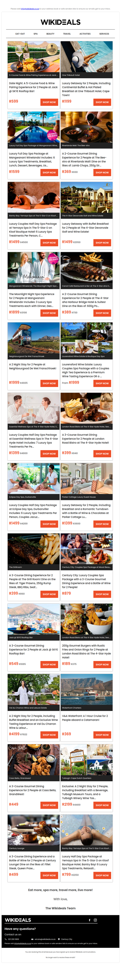 Wikideals Luxury: Gourmet Dining Experiences, Luxury Getaways and Exclusive Spa Experiences