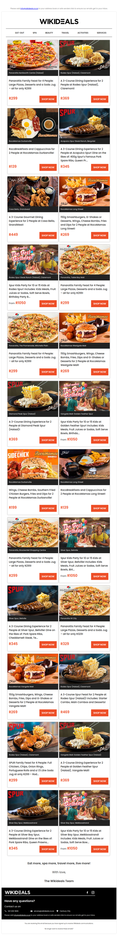 Spur & Friends – Panarottis, RocoMamas, Casa Bella & Spur