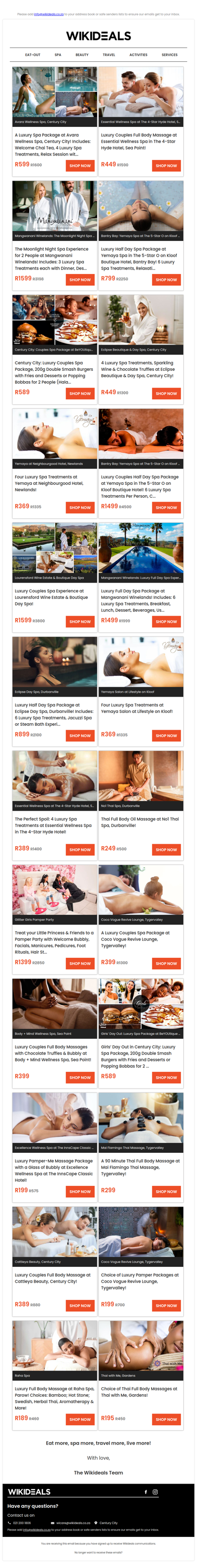 Spa Luxury: Avara Wellness Spa | Mangwanani African Spa | Yemaya Day Spa | Eclipse Day Spa | Coco Vogue Beauty Bar | Wellness in the Winelands