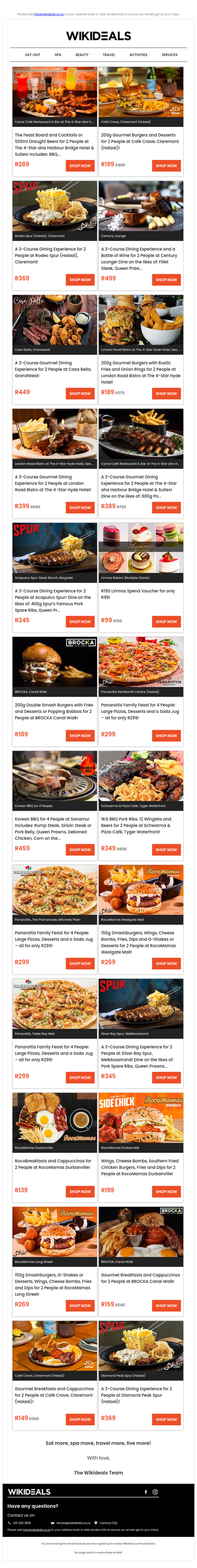 Eat Out: Rodeo Spur | London Road Bistro | Sonamu Korean BBQ | Century Lounge | Panarottis Kenilworth | RocoMamas on Long Street | Canal Café