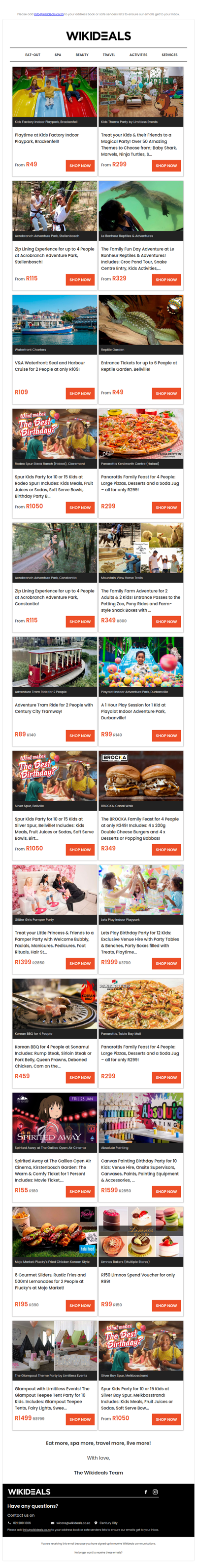 Kids Go Wild! Fun Days, Birthday Parties & Family Feasts Await