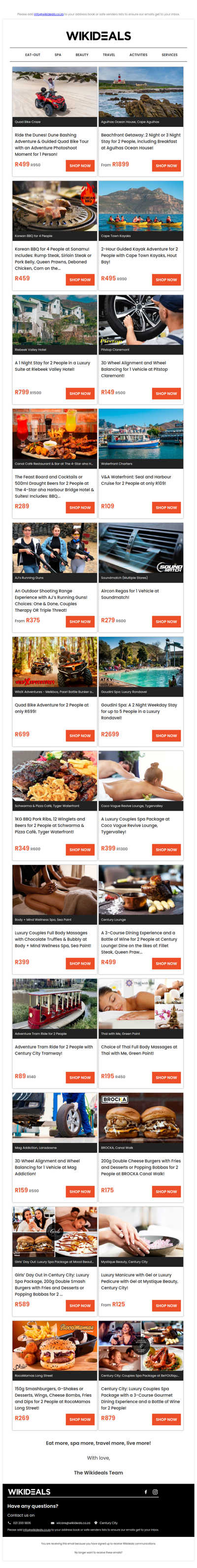 Dune Bashing Adventure & Quad Bike Tour at Atlantis Dunes | Beachfront Getaway at Agulhas Ocean House | 3D Wheel Alignment & Balancing at Pitstop