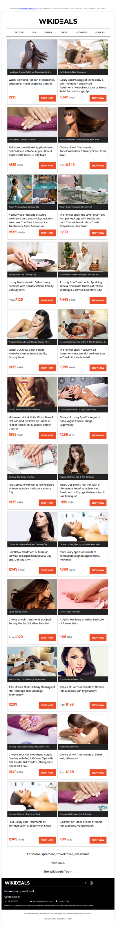 Hair Treatments, Manicures, Pedicures, Pamper Packages & More