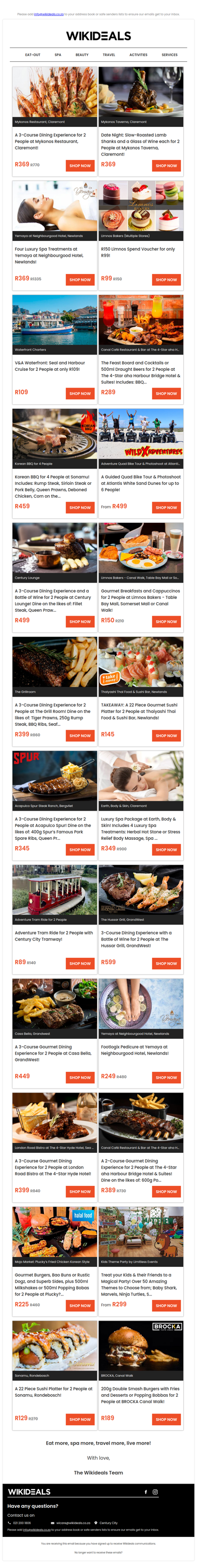 Mykonos Claremont: 3-Course Dining Experience for 2 People | Luxury Spa Package at Yemaya at Neighbourgood Hotel, Newlands