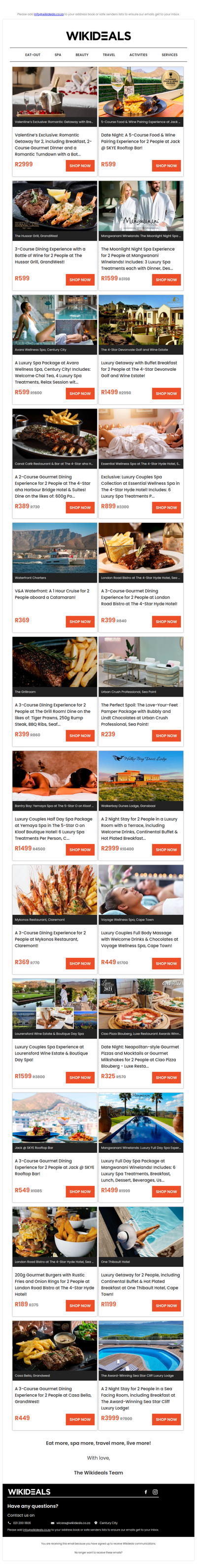 Wikideals Luxury: Gourmet Dining, Spa Retreats & Handpicked Getaways