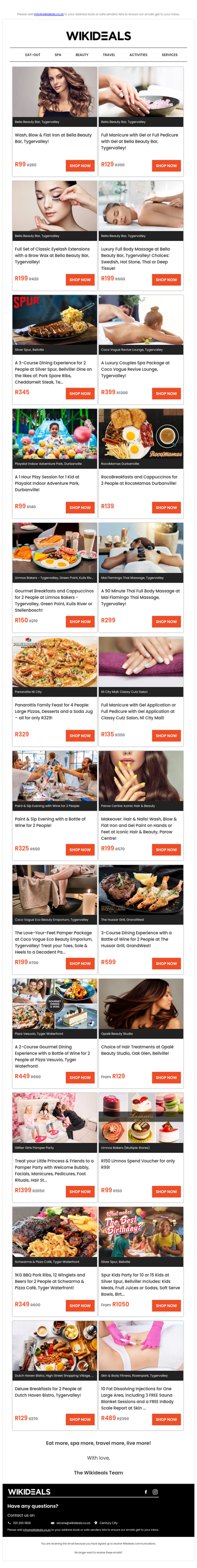 Tygervalley: Wash, Blow & Flat Iron, Eyelash Extensions or a Mani or Pedi with Gel at Bella Beauty Bar | 3-Course Dining Experience at Spur Bellville