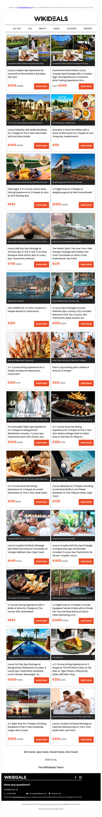 Lourensford Wine Estate: Luxury Couples Spa Package at Wellness in the Winelands | Luxury Getaway with Buffet Breakfast at Devonvale Wine Estate