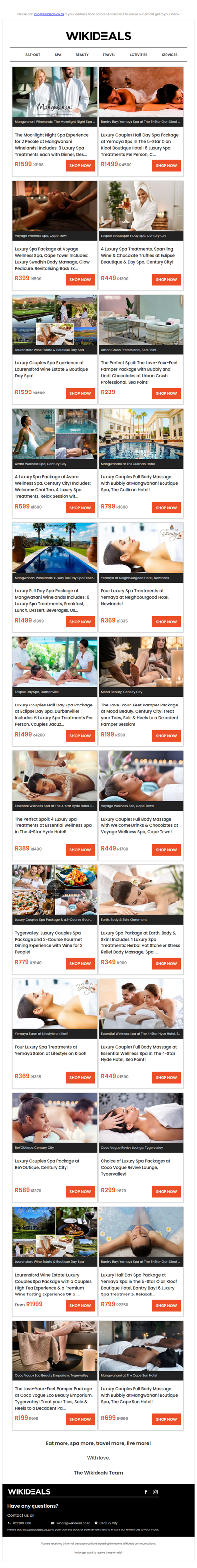 Spa Luxury: Mangwanani African Spa | Avara Wellness Spa | Yemaya Day Spa | Wellness in the Winelands | Eclipse Day Spa