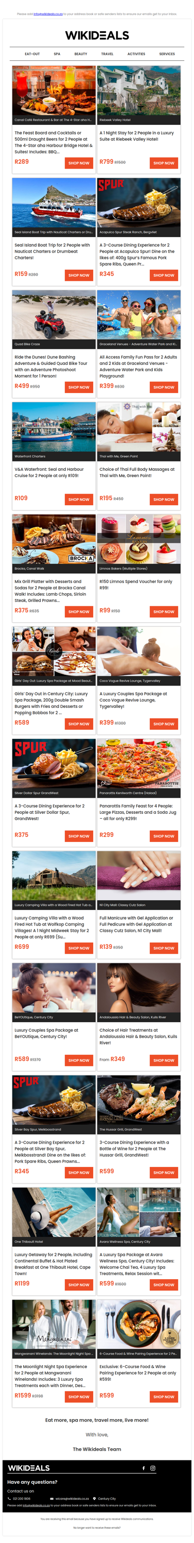 Eat. Play. Pamper. Escape. – Our Most Loved Offers