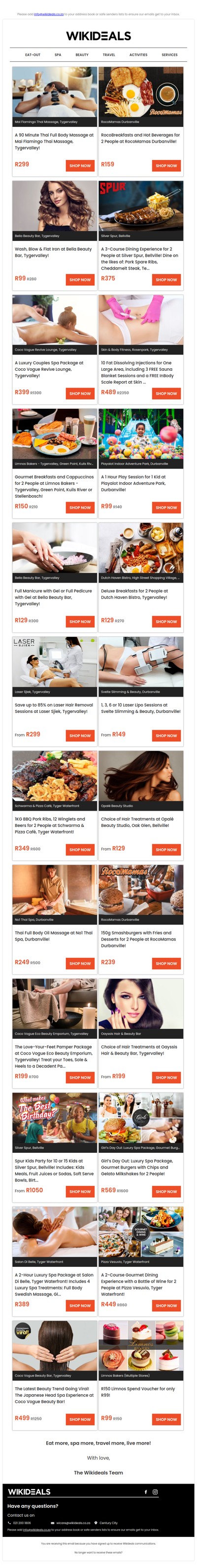 Tygervalley: Thai Full Body Massage at Mai Flamingo | 3-Course Dining Experience Spur Bellville | Durbanville: Playtime at Playalot Adventure Park