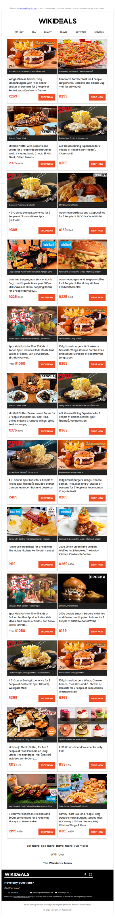 RocoMamas Kenilworth Centre: Smashburgers, Wings, Cheese Bombs and G-Shakes or Desserts | Rodeo Spur (Halaal): 3-Course Dining Experience for 2