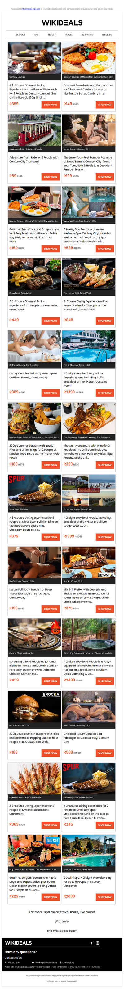 Century City: 2-Course Dining Experience with Wine at Century Lounge | 200g Gourmet Burgers with Rustic Fries at London Road Bistro