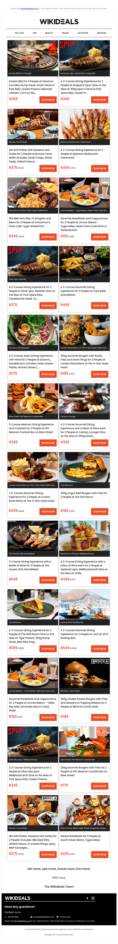 Eat Out: Sonamu Korean BBQ | Mykonos Restaurant | Flirt Mexican Restaurant | The Grill Room | Schwarma & Pizza Café | Brocka Canal Walk