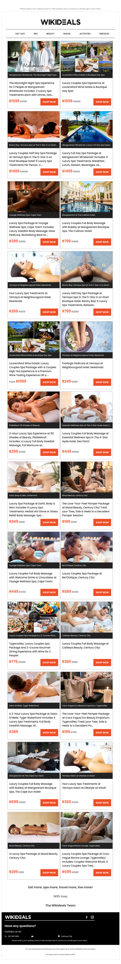 Spa Luxury: Mangwanani African Spa | Yemaya Day Spa | Voyage Wellness Spa | Wellness in the Winelands | 50 Shades of Beauty | Mood Beauty