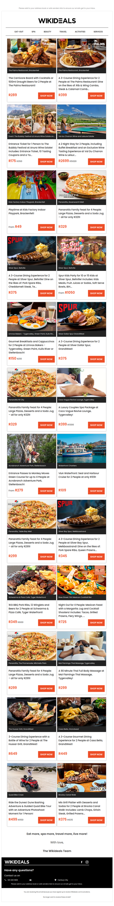 The Palms Restaurant, Brackenfell: The Carnivore Board with 500ml Draught Beers or Cocktails OR a 3-Course Dining Experience for 2