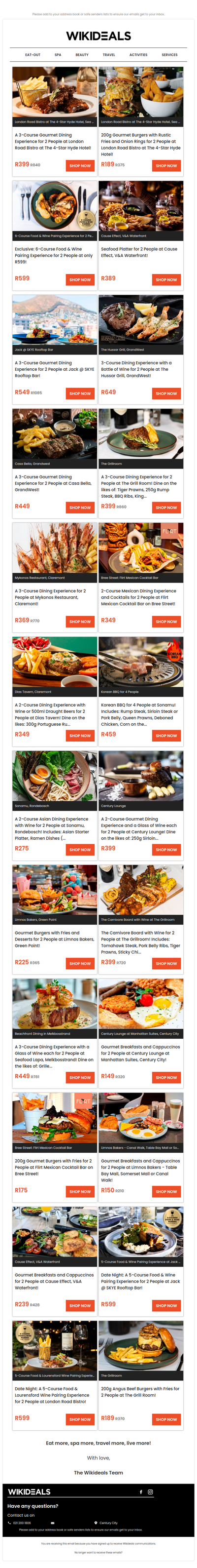 Dine Out: London Road Bistro | Skye Rooftop Restaurant | Flirt Mexican Restaurant | Hussar Grill | Dias Tavern | Casa Bella | The Grill Room