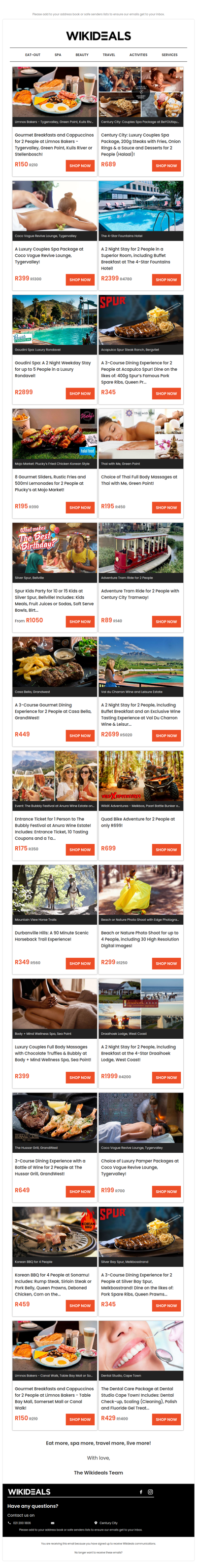 Breakfast at Limnos | 2 Night Stay with Buffet Breakfast at Fountains Hotel | Couples Spa Package at Coco Vouge | Adventure Tram Ride in Century City