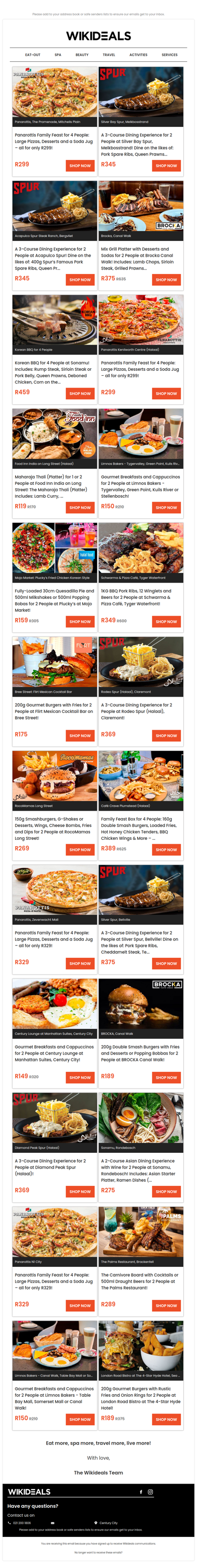 Eat Out: Panarottis Promenade Mall | Spur Melkbosstrand | Sonamu Korean BBQ | Brocka Canal Walk | Rodeo Spur | Flirt Mexican Restaurant | Limnos