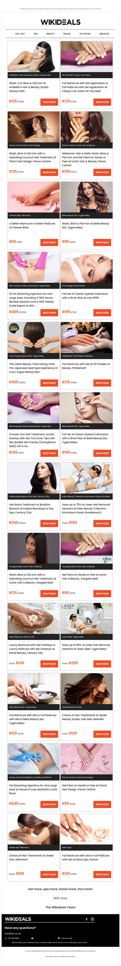 Hair Treatments, Manicures, Pedicures, Eyelash Extensions, Laser Hair Removal, Fat Loss Injections & More