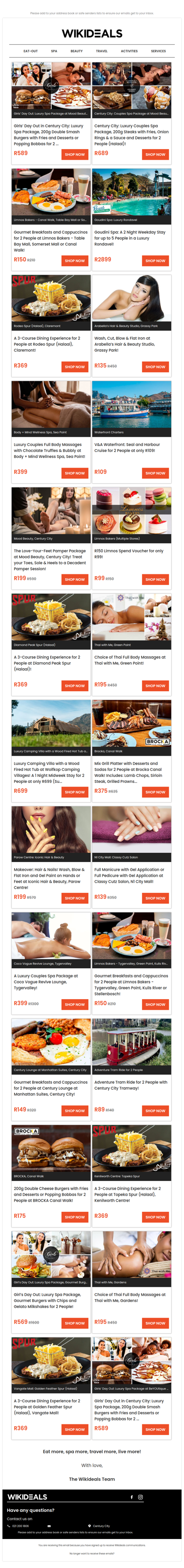 Girls’ Day Out in Century City: Luxury Spa Treatments, 200g Double Smash Burgers and Desserts | Spur (Halaal): 3-Course Dining Experience for 2