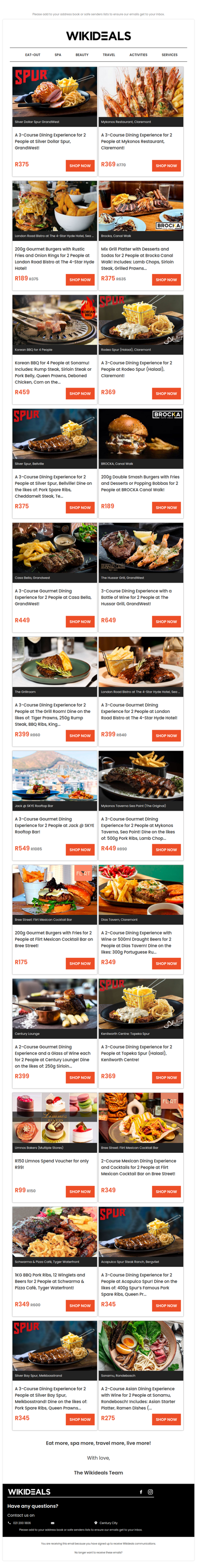 Eat Out: Spur GrandWest | Hussar Grill | The Grill Room | Sonamu Korean BBQ | Century Lounge | Spur Melkbosstrand | London Road Bistro | Casa Bella